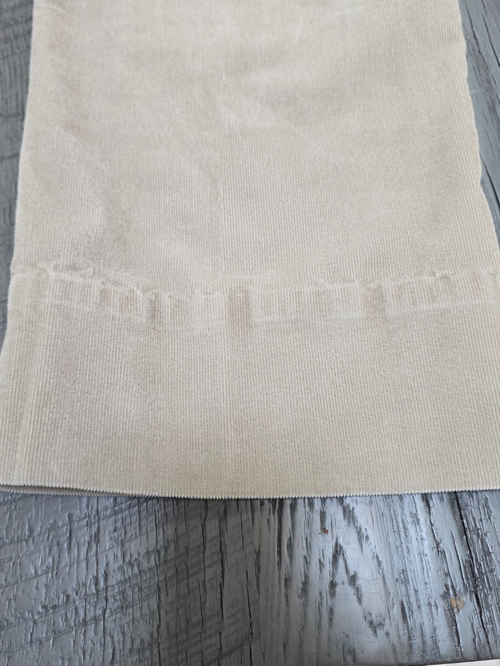 Talbots Wide-Leg Stretch Corduroy Cotton Blend Jeans Light Taupe Hemmed(Sz:16) - Picture 7 of 8